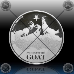 1oz NIUE - LUNAR  "Year of the Goat" 2 Dollars 2015